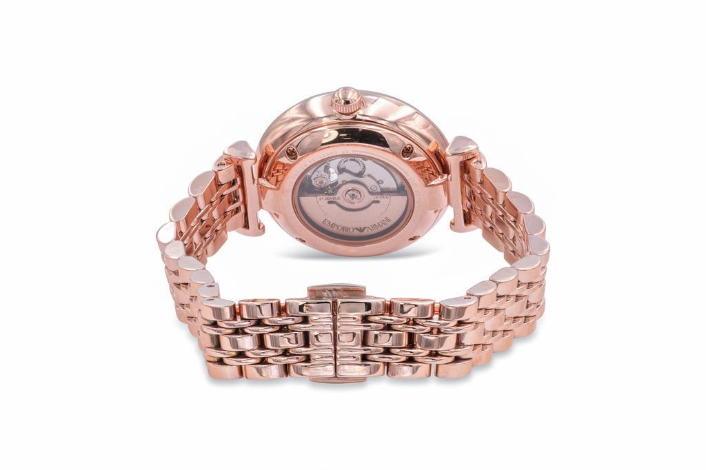 Ladies Automatic Crystal Dial Stainless Steel Watch O64593