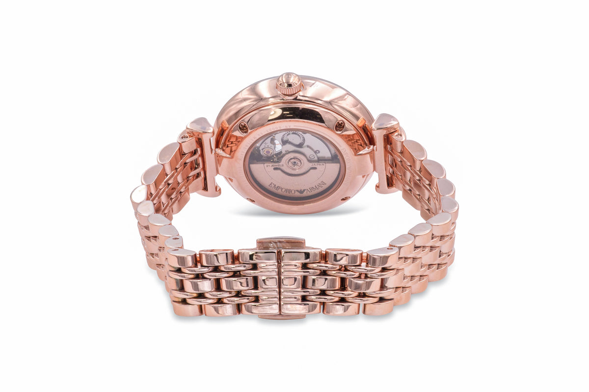 Ladies Automatic Crystal Dial Stainless Steel Watch O64593