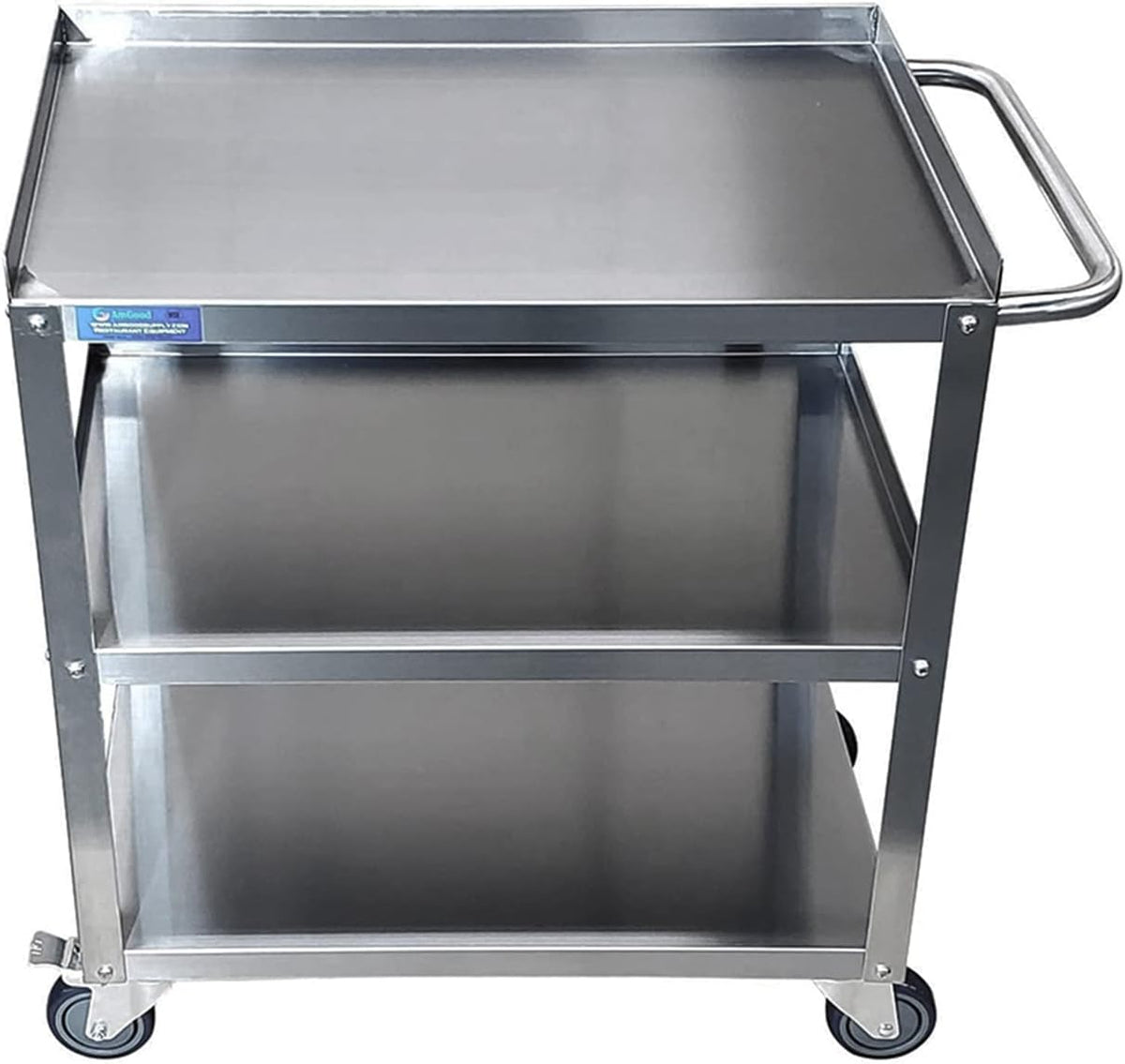 Stainless Steel 3 Shelf Utility Cart on Wheels with Handle M7905