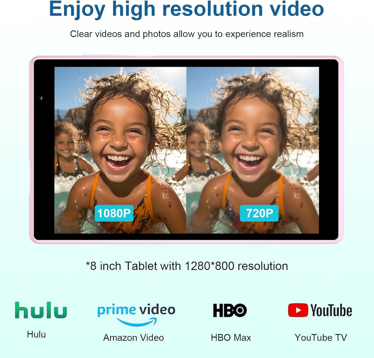 Pink 8 inch Android Tablet A651
