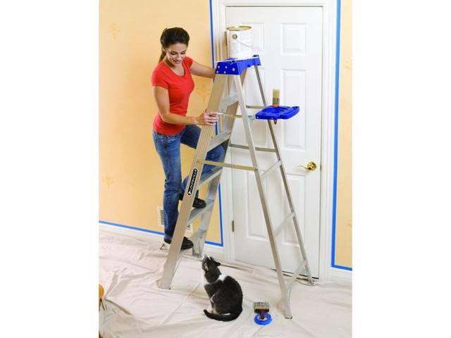10 ft Aluminum 250 lb Capacity Stepladder V636