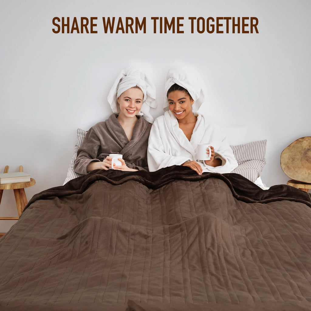 Brown Queen Size Electric Heated Blanket D2969