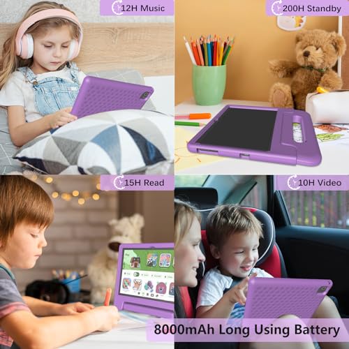 Green Kids Tablet 10 inch Android 13 4GB+64GB 1TB Expand HD Touchscreen WiFi Bluetooth Protective Case S5611