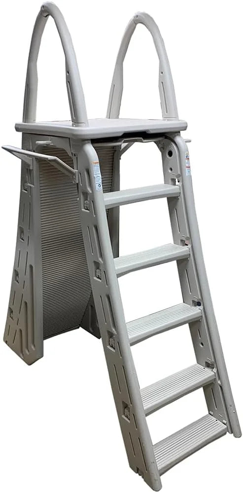 Adjustable A Frame Safety Ladder with Step Barrier C438