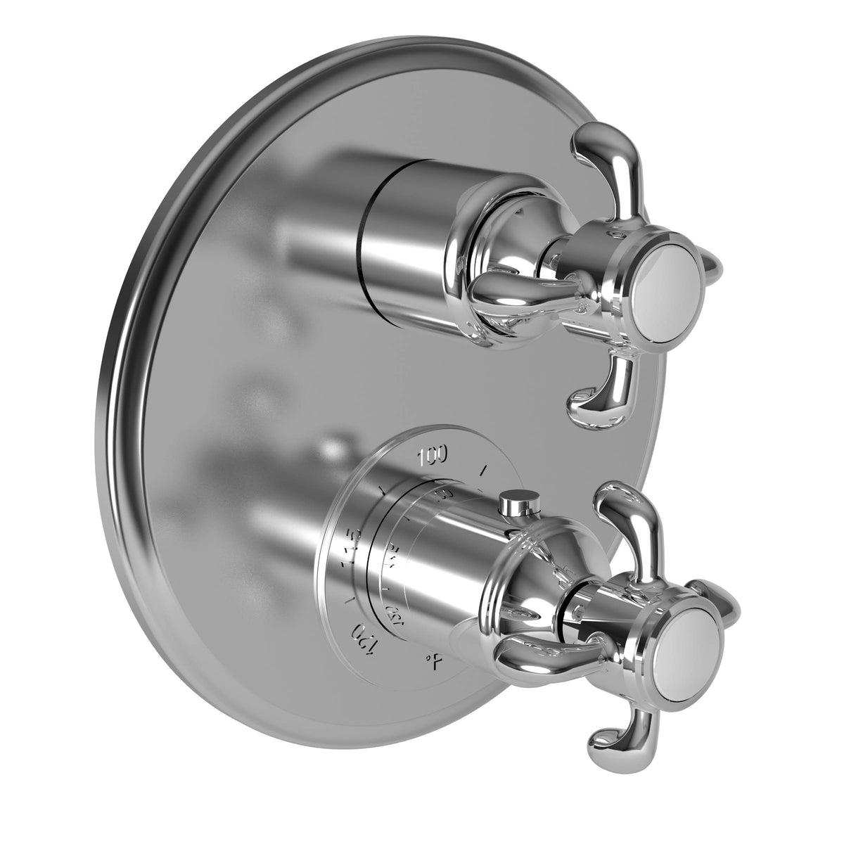 Round Thermostatic Trim Plate with Handle O29446