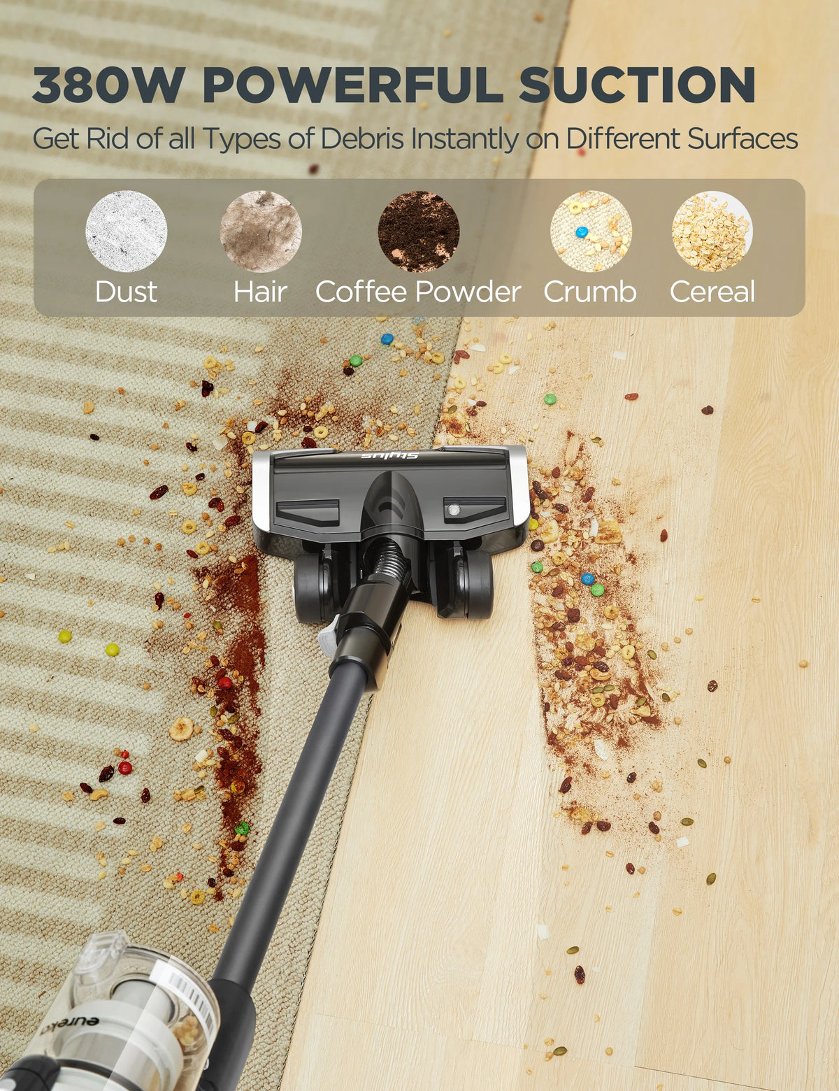 Cordless Stick Vacuum Cleaner, Lightweight, Black N357417