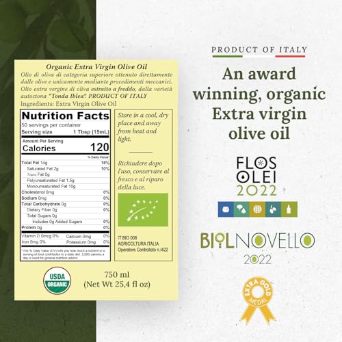 Cold Extracted Italian Extra Virgin Olive Oil 25.4 fl oz (Pack of 2) V437064