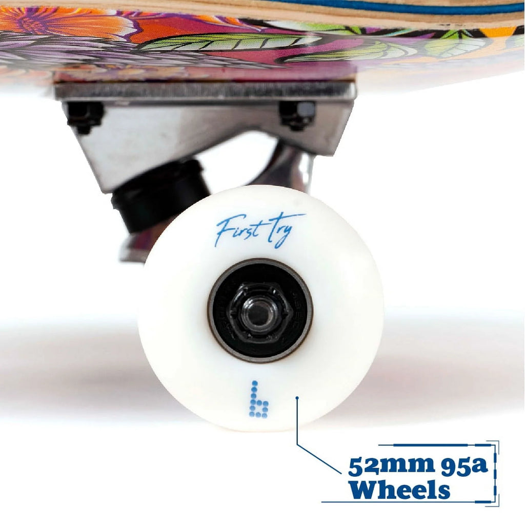 Multicolor 31 In. x 7.75 In. Complete Skateboard with 7-Ply Maple Deck and Abec-7 Bearings Y8916
