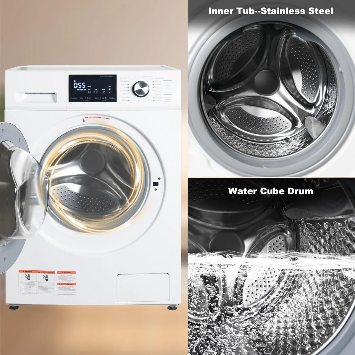 2.7 Cu ft Compact Front Load Washing Machine Y448