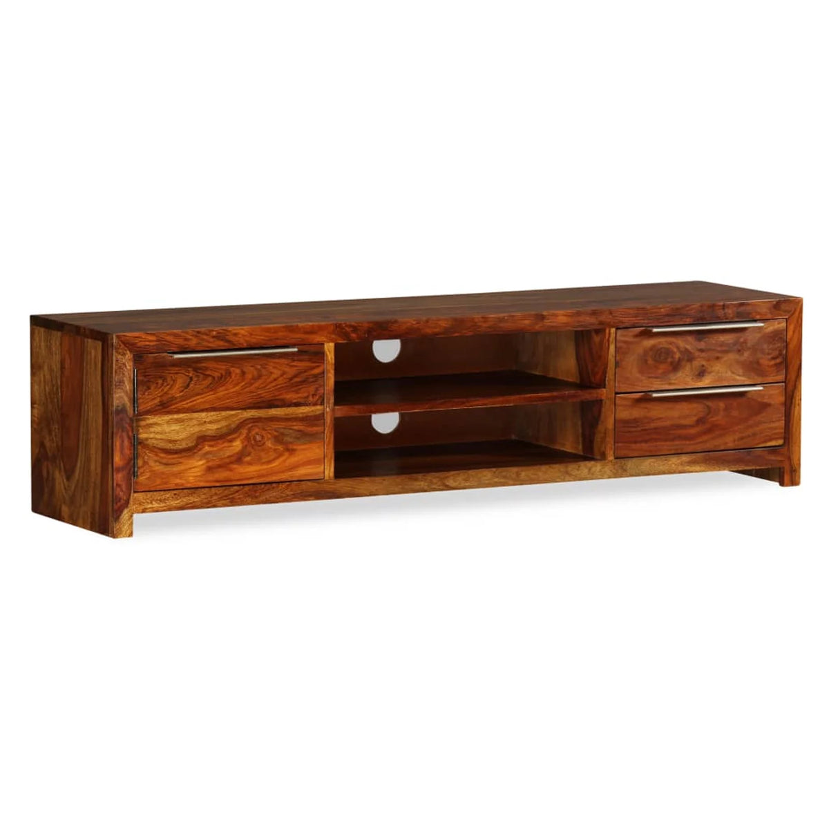 Sheesham Wood TV Stand with 2 Storage Drawers V54740