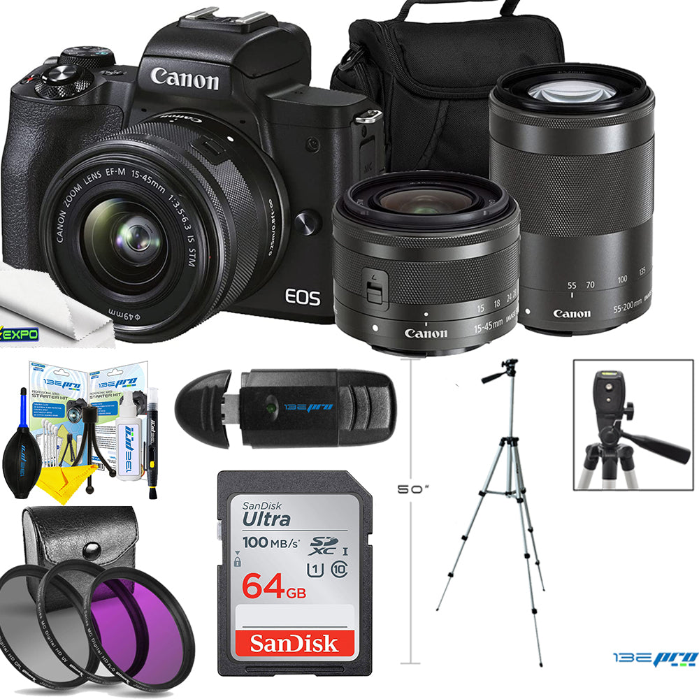 Mirrorless Camera with 15-45mm and 55-200mm Lenses (Black) P439250