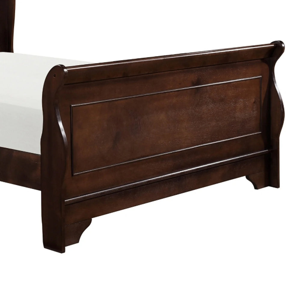 Cherry Brown Sleigh Bed G2025