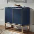 Blue and Gold 2-Door Accent Cabinet O383181