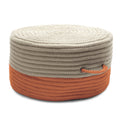 Orange Two-Tone Pouf V153