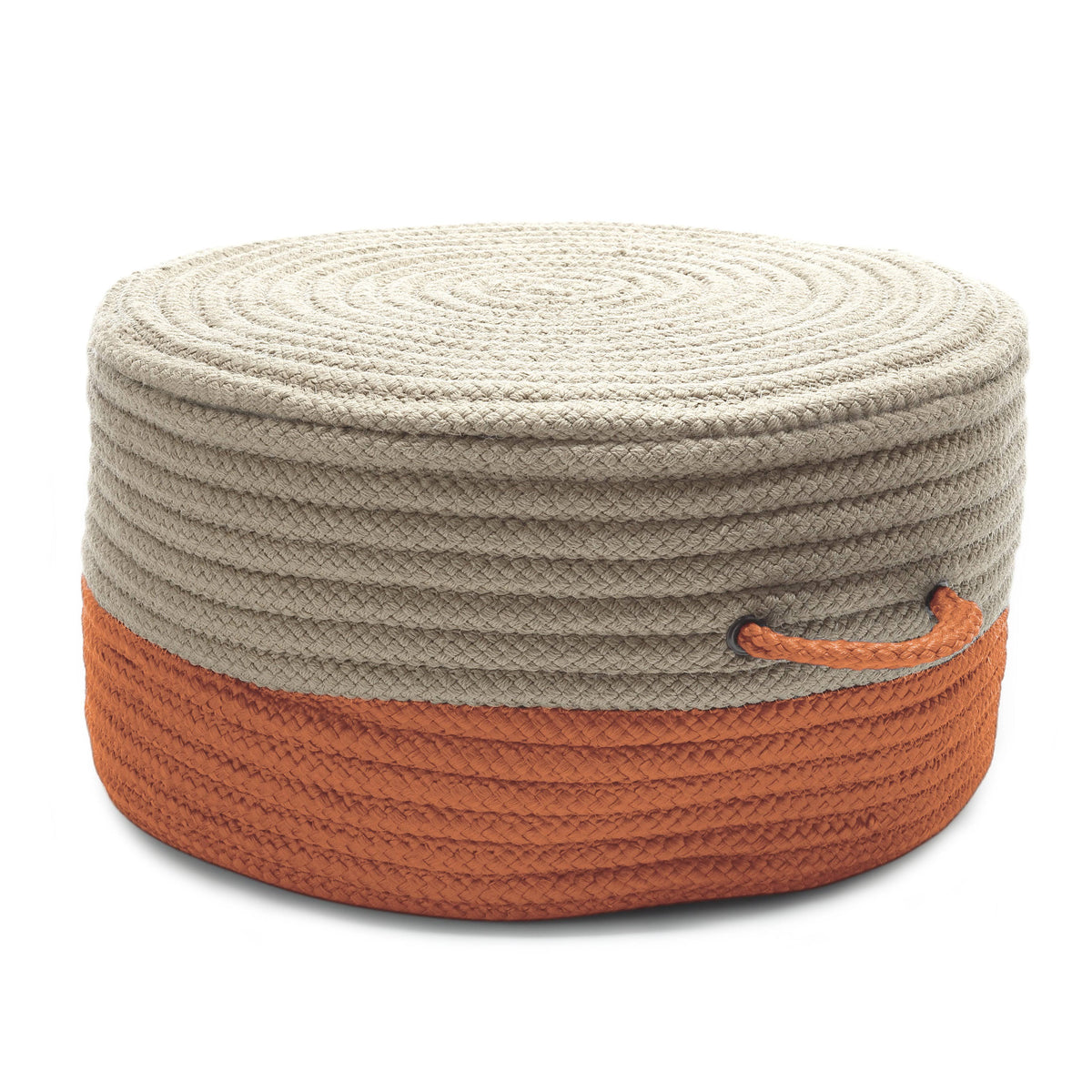 Orange Two-Tone Pouf V153