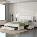 Queen Size Wood Bed Frame with 3 Storage Drawers R686408