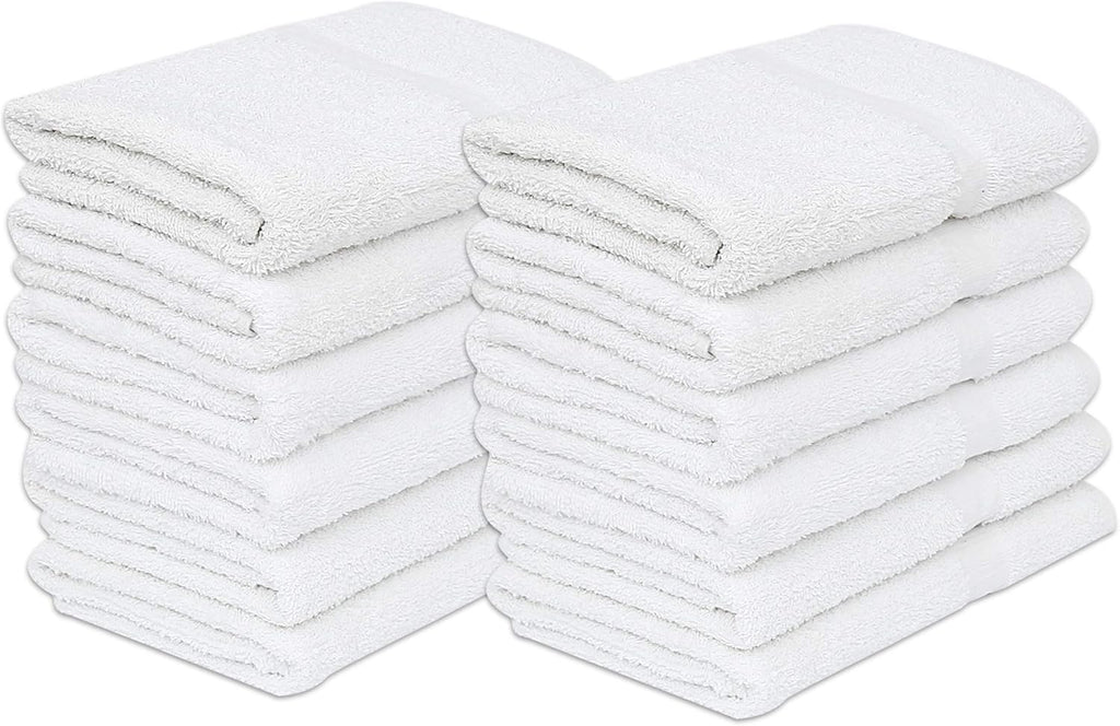 White Cotton Blend Bath Towels (24x 48 Inch) (60) C132590