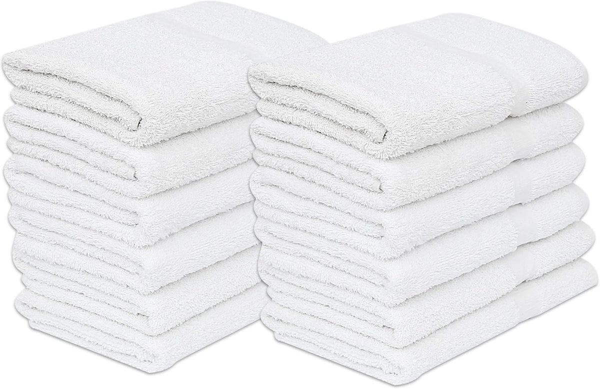 White Cotton Blend Bath Towels (24x 48 Inch) (60) C132590