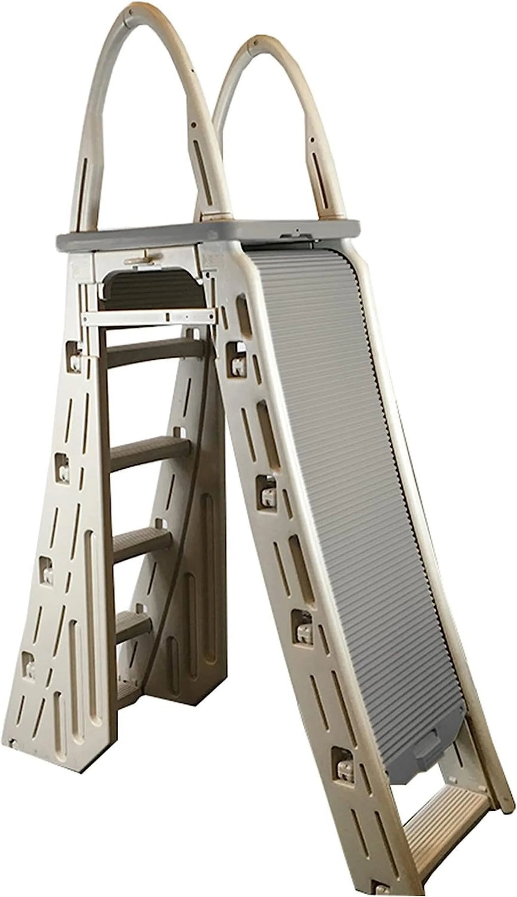 Adjustable A Frame Safety Ladder with Step Barrier C438