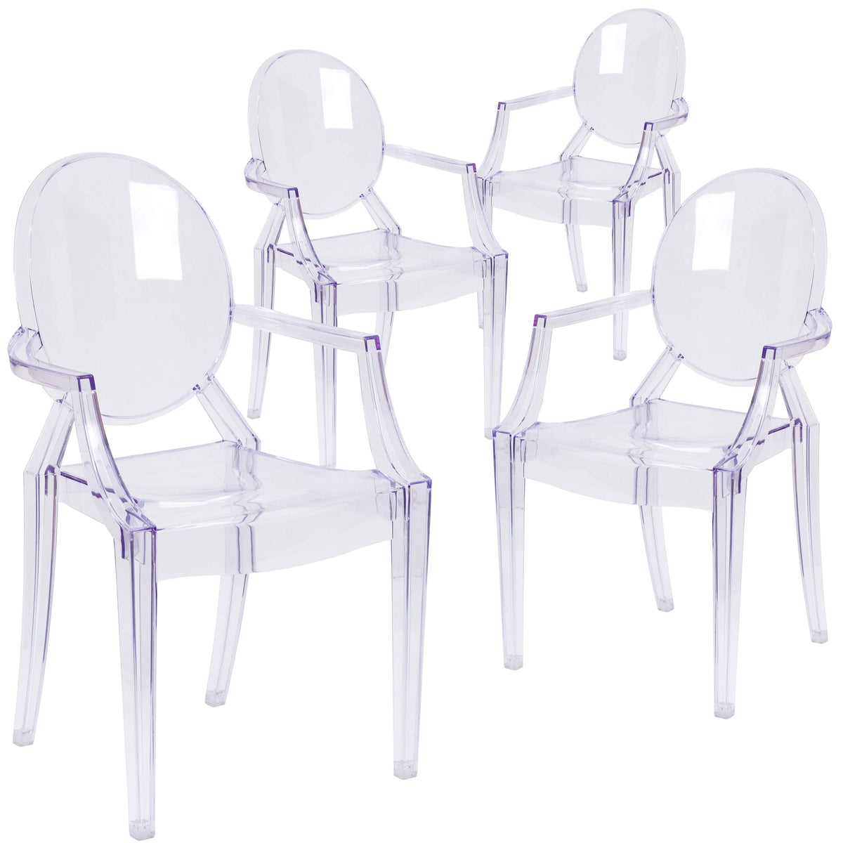 Clear Stackable Side Chair H1412