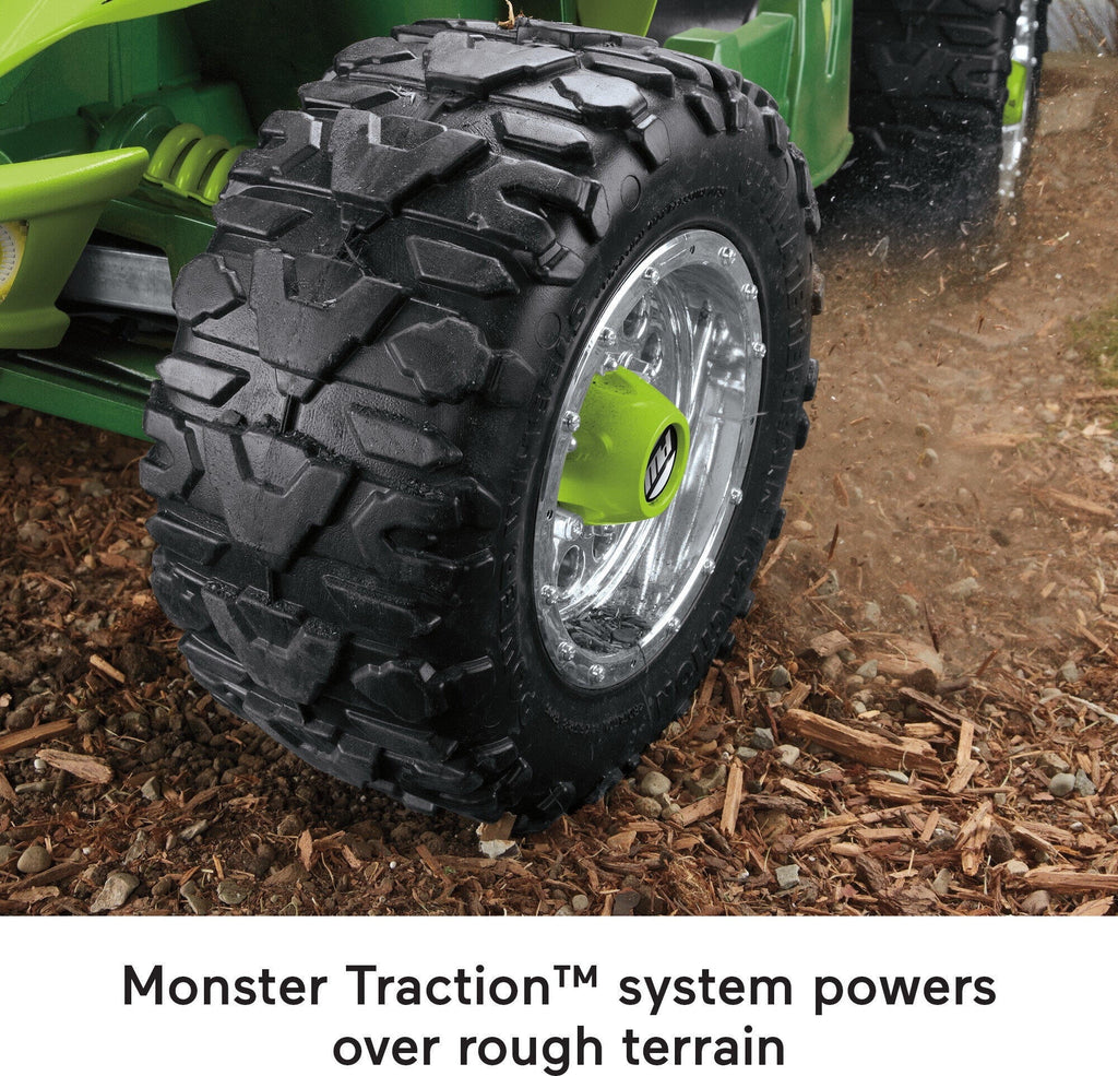 Green 12V Battery-Powered Ride-On Vehicle with Storage Area H78089