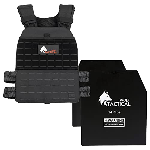 Weighted Vest and Weight Vest Plates Black 14.5lbs I6838