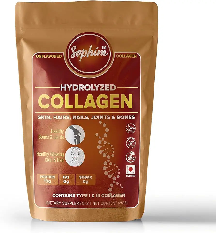 Hydrolyzed Collagen Peptides Type 1 & 3 Powder 250 Grams R406