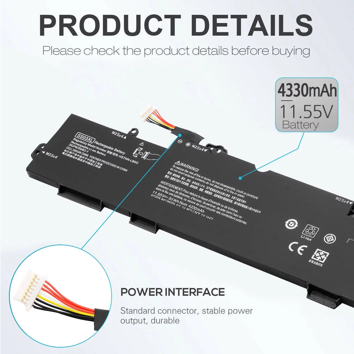 Battery for HP EliteBook 735 745 830 836 840 846 G5 ZBook 14U G6 S12153