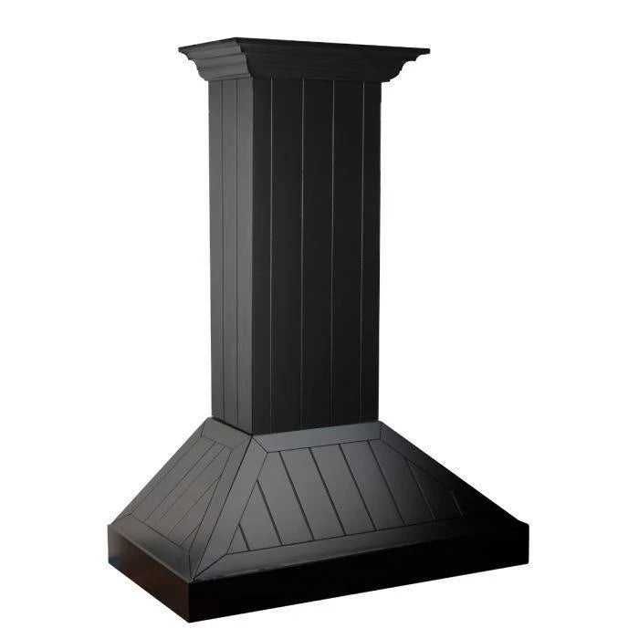 30 in. Wooden Wall Range Hood in Black E26219
