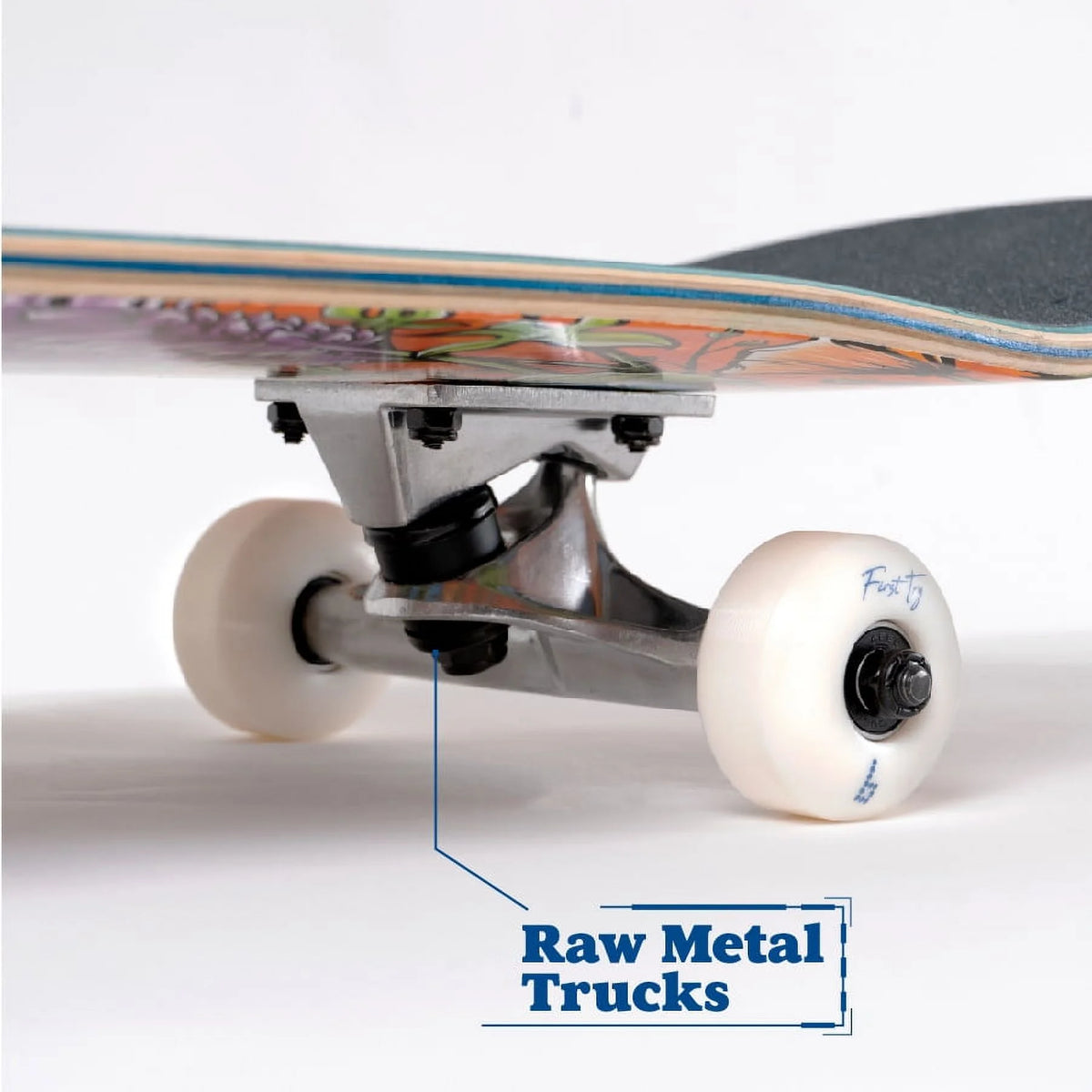 Multicolor 31 In. x 7.75 In. Complete Skateboard with 7-Ply Maple Deck and Abec-7 Bearings Y8916