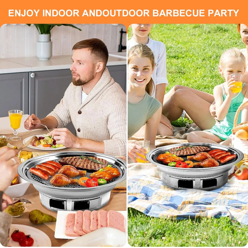 Charcoal Barbecue Grill Non-Stick Portable Stainless Steel Z92162