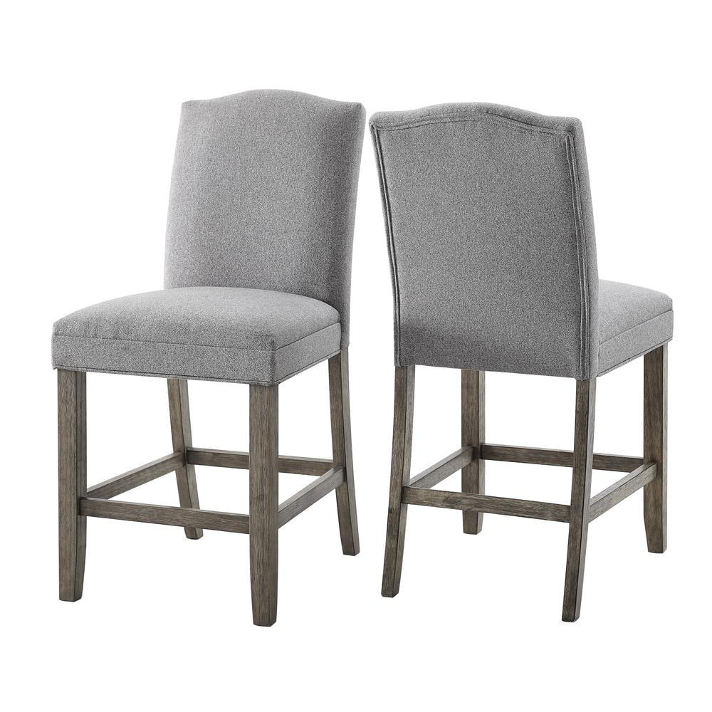 White Marble and Driftwood 6-Piece Counter Height Set I425492