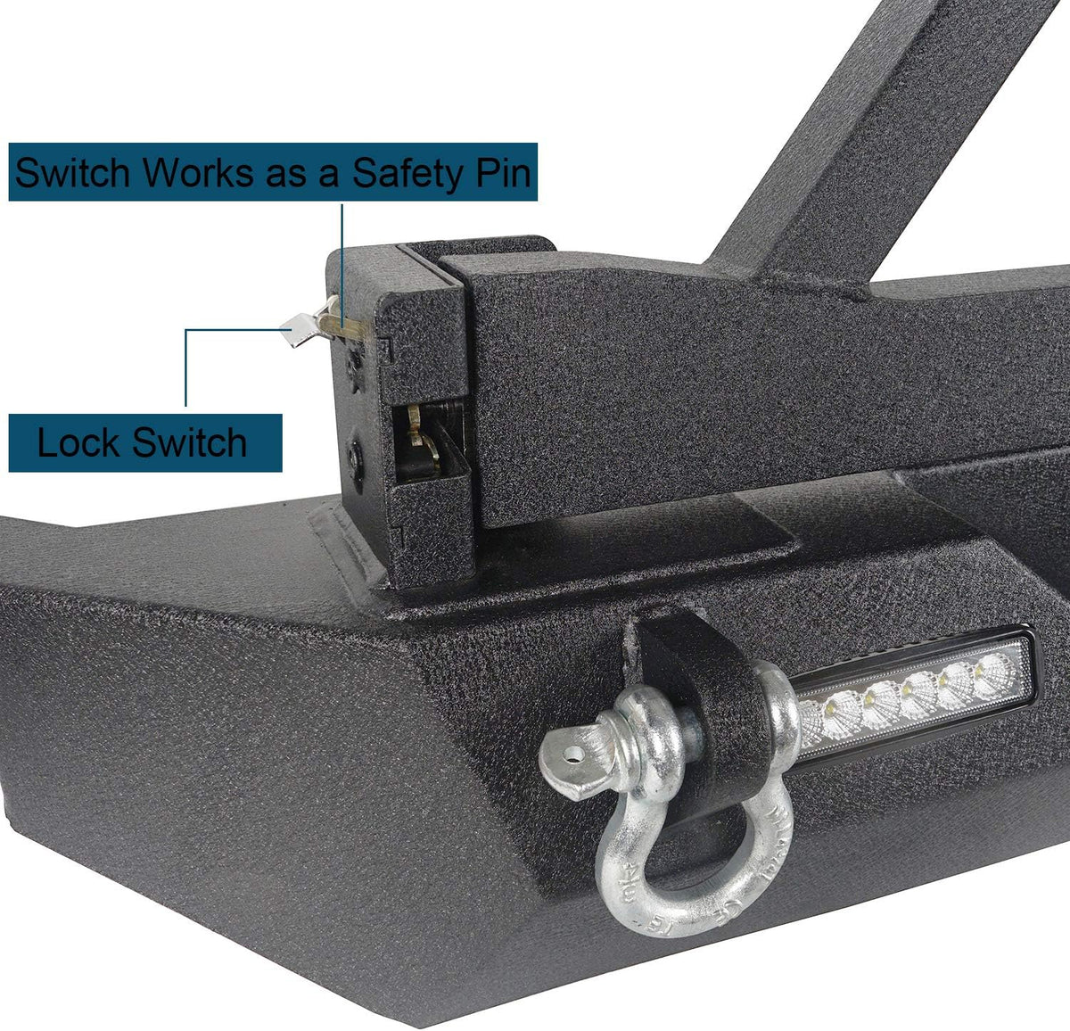Steel Bumper with Tire Carrier and Receiver Hitch L1342
