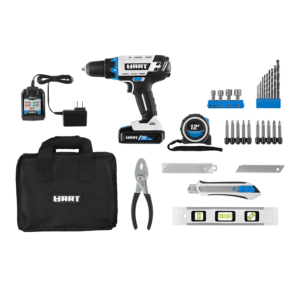 20-Volt Cordless 3/8-inch Drill 36-Piece Project Kit with Battery and Storage Bag Q7532