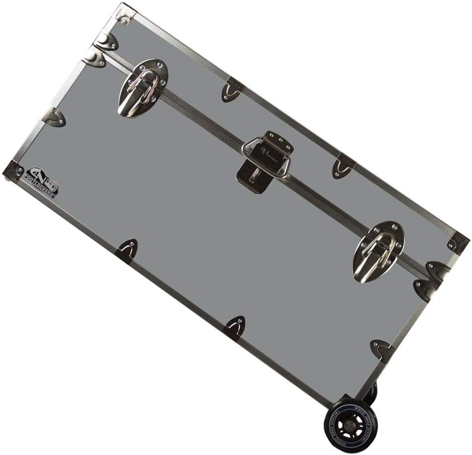 Large 32 x 18 x 16.5 Inches Lockable Footlocker with Wheels T636