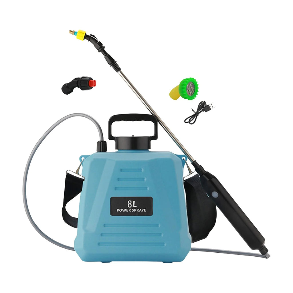 Blue 8 L Electric Garden Sprayer with Shoulder Strap L40067