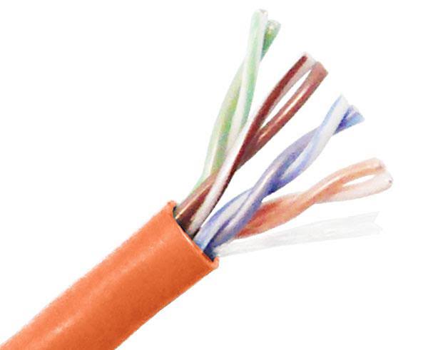 Cat5e Unshielded Bulk Ethernet Cable, UTP, 24 AWG Orange K48768