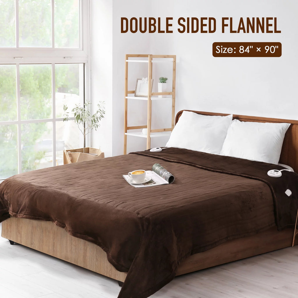Brown Queen Size Electric Heated Blanket D2969