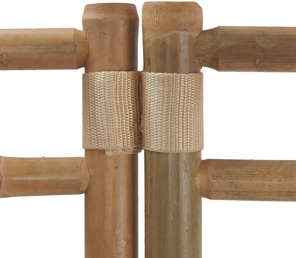 4-Panel Bamboo Room Divider Cream White Y4439