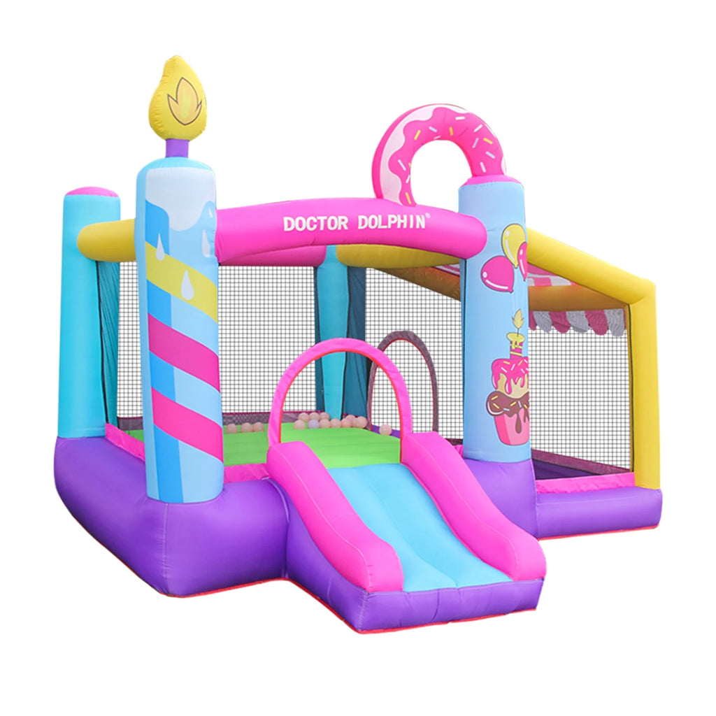 Inflatable Slide Bouncer House with Ball Pool and Storage Bag F209