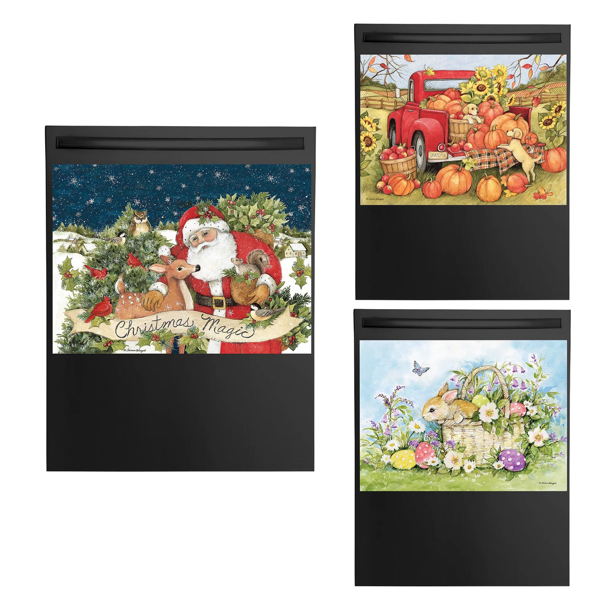 3-Piece Seasonal Decorative Kitchen Dishwasher Magnet Set F321364