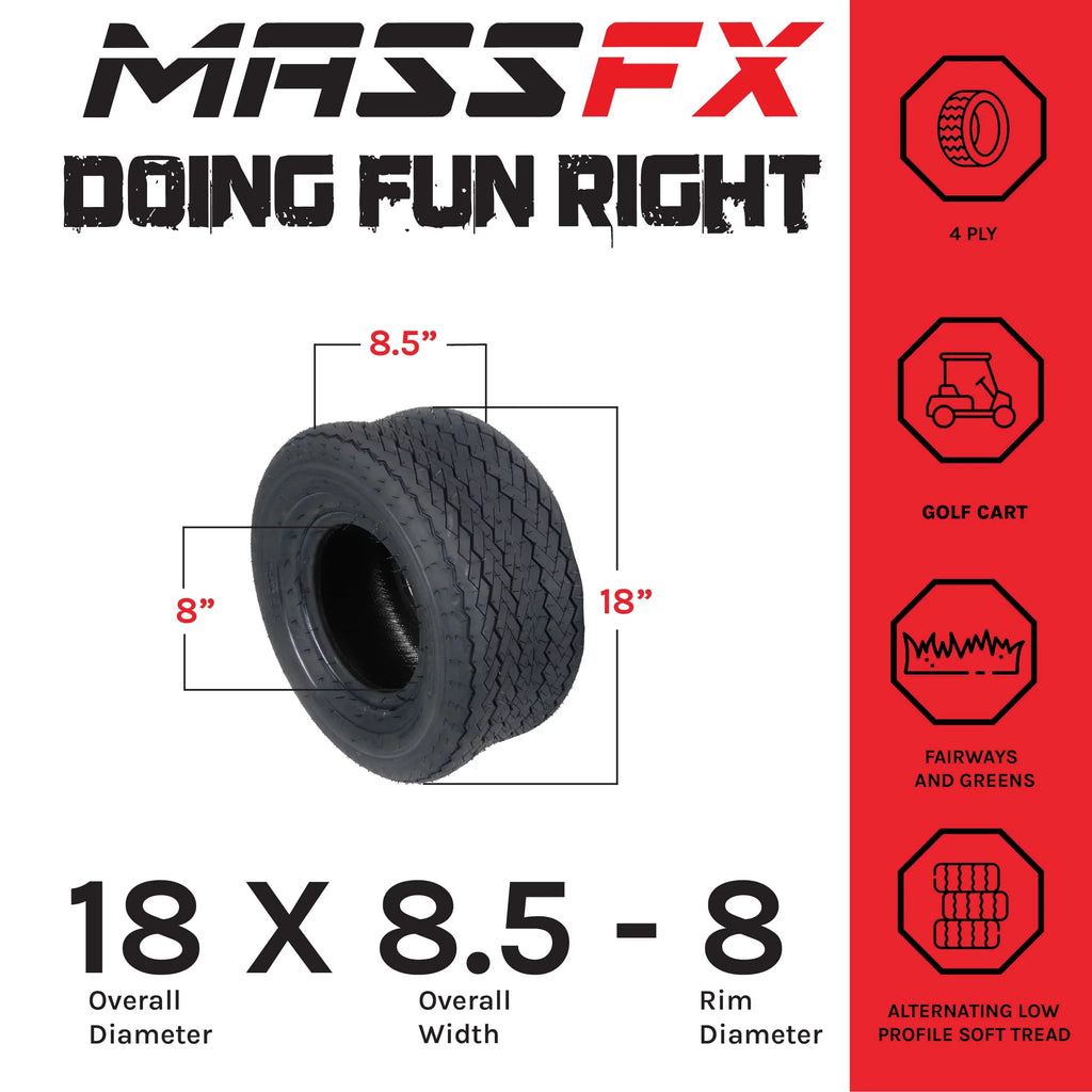 18x8.5-8 4 Ply Turf Tire 4 Pack K675959