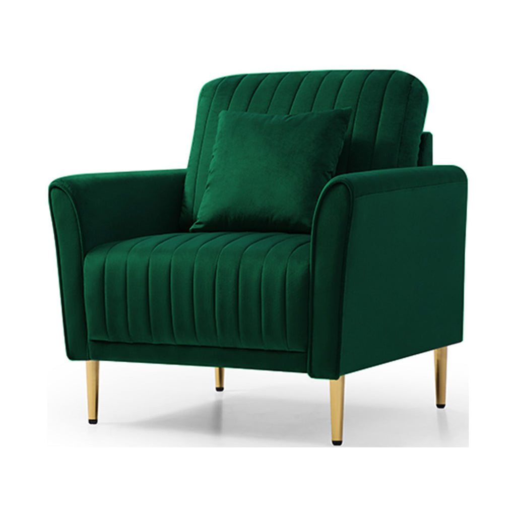 Green Velvet Accent Chair Q681298
