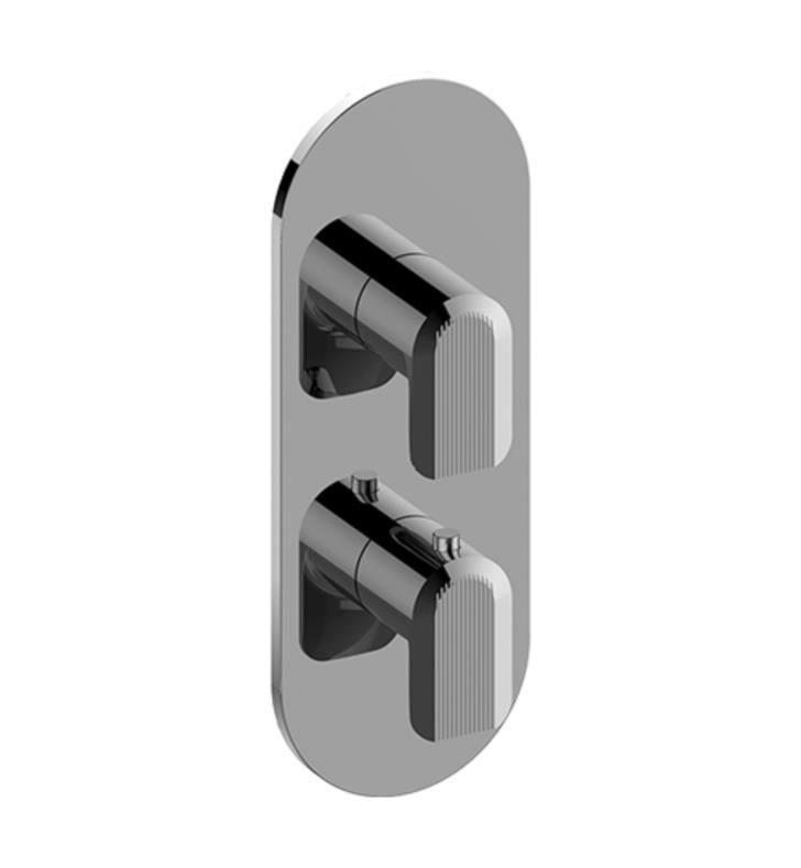 Polished Nickel Thermostatic Valve Trim Plate with Handle K419