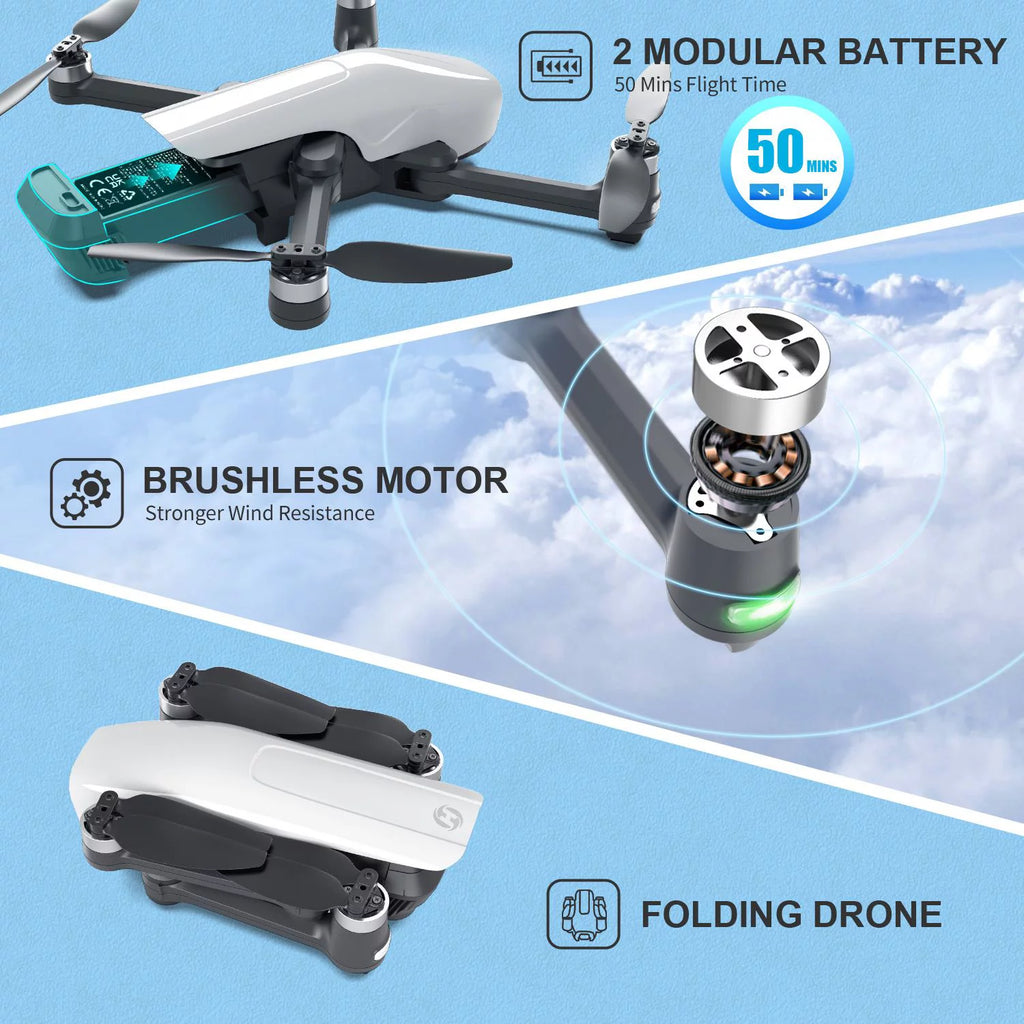 White GPS Drone with 4K Camera D602