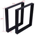 Set of 2 Square Metal Table Legs 28" K1814