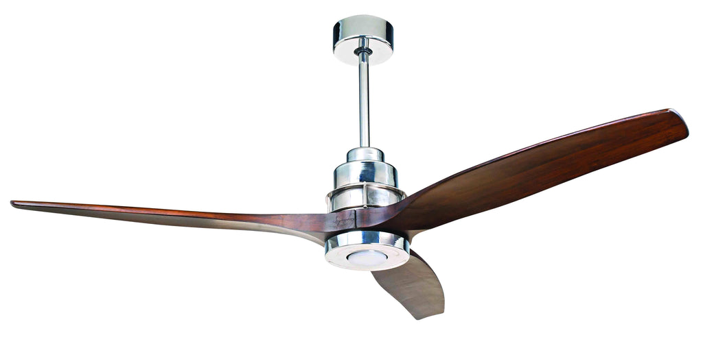 Chrome Walnut Blades Ceiling Fan C65116