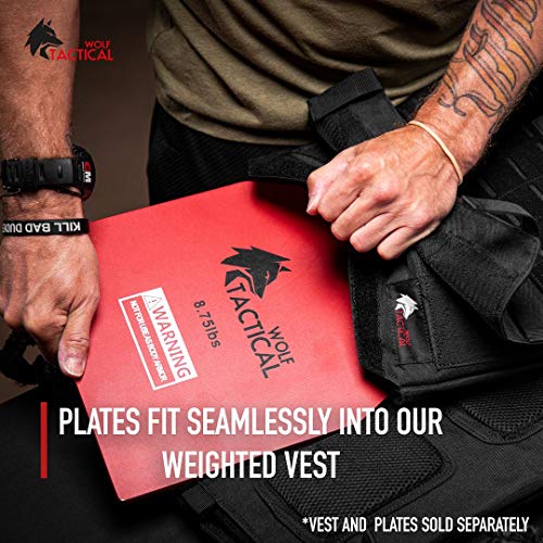 Weighted Vest and Weight Vest Plates Black 14.5lbs I6838