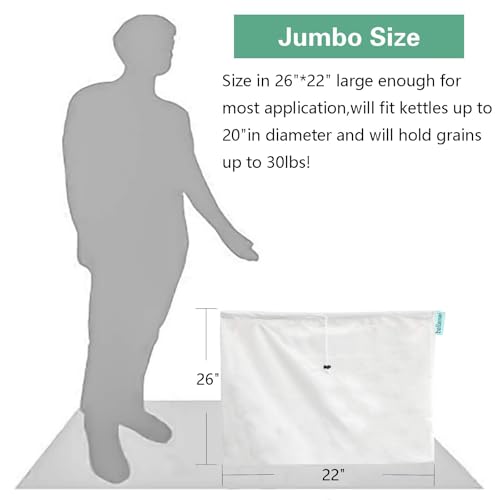 Extra Large Reusable 2 Pack 250 Micron Fine Mesh Brew Bags M9142