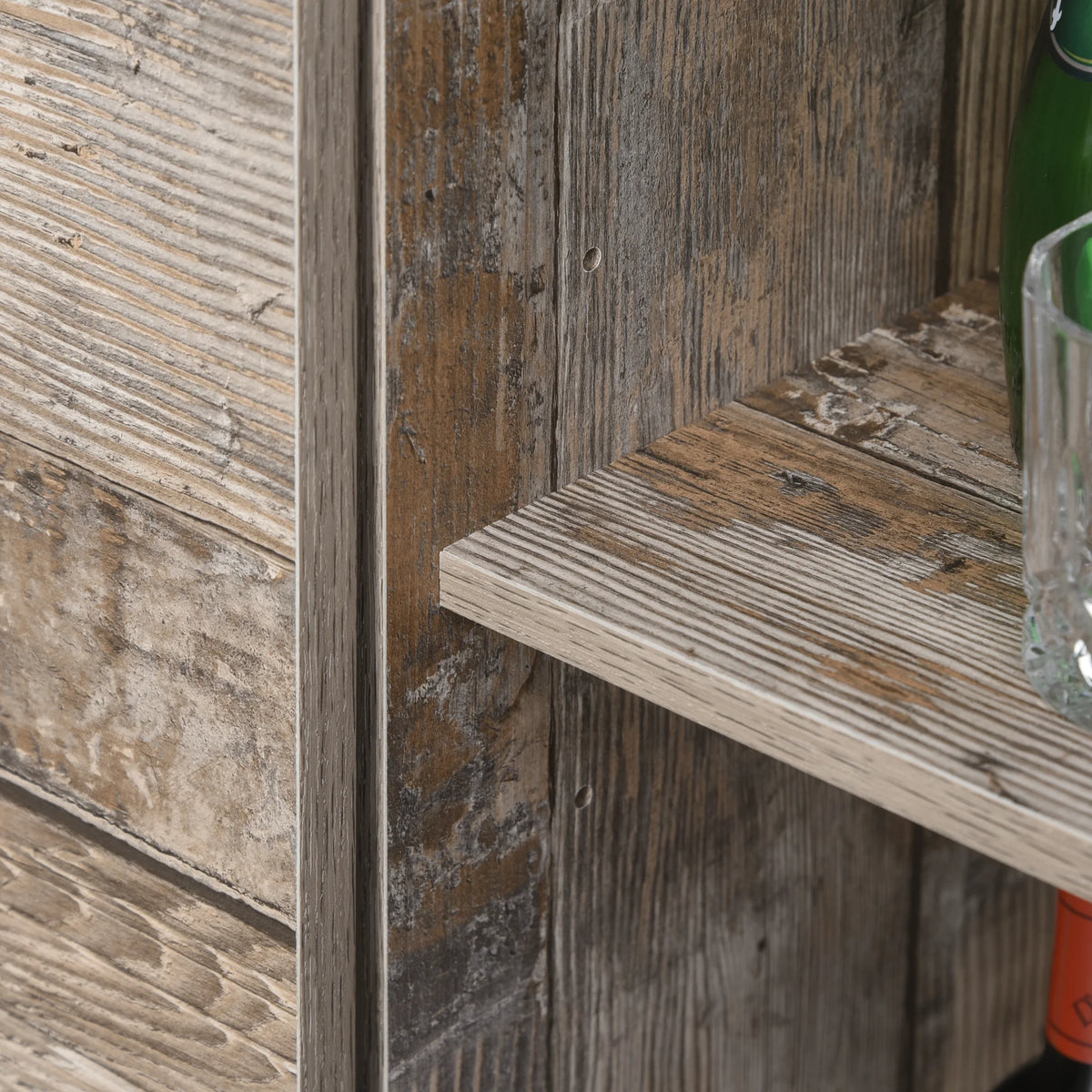 Rustic Kitchen Buffet with Hutch M236